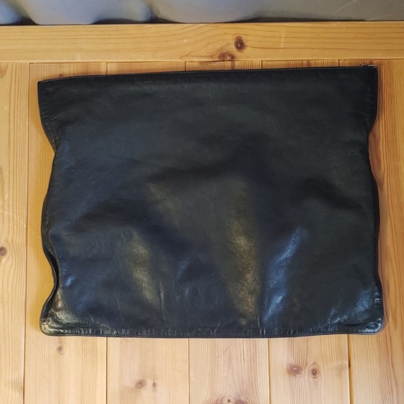 Mo851 Men's Leather Envelope Clutch Black - Picture 5 of 8